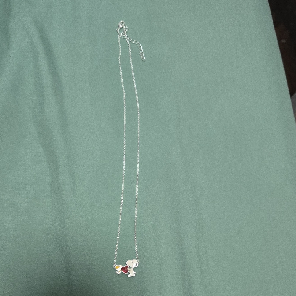 Kohl's Silver-Tone Floral Charm Necklace with Red Accent